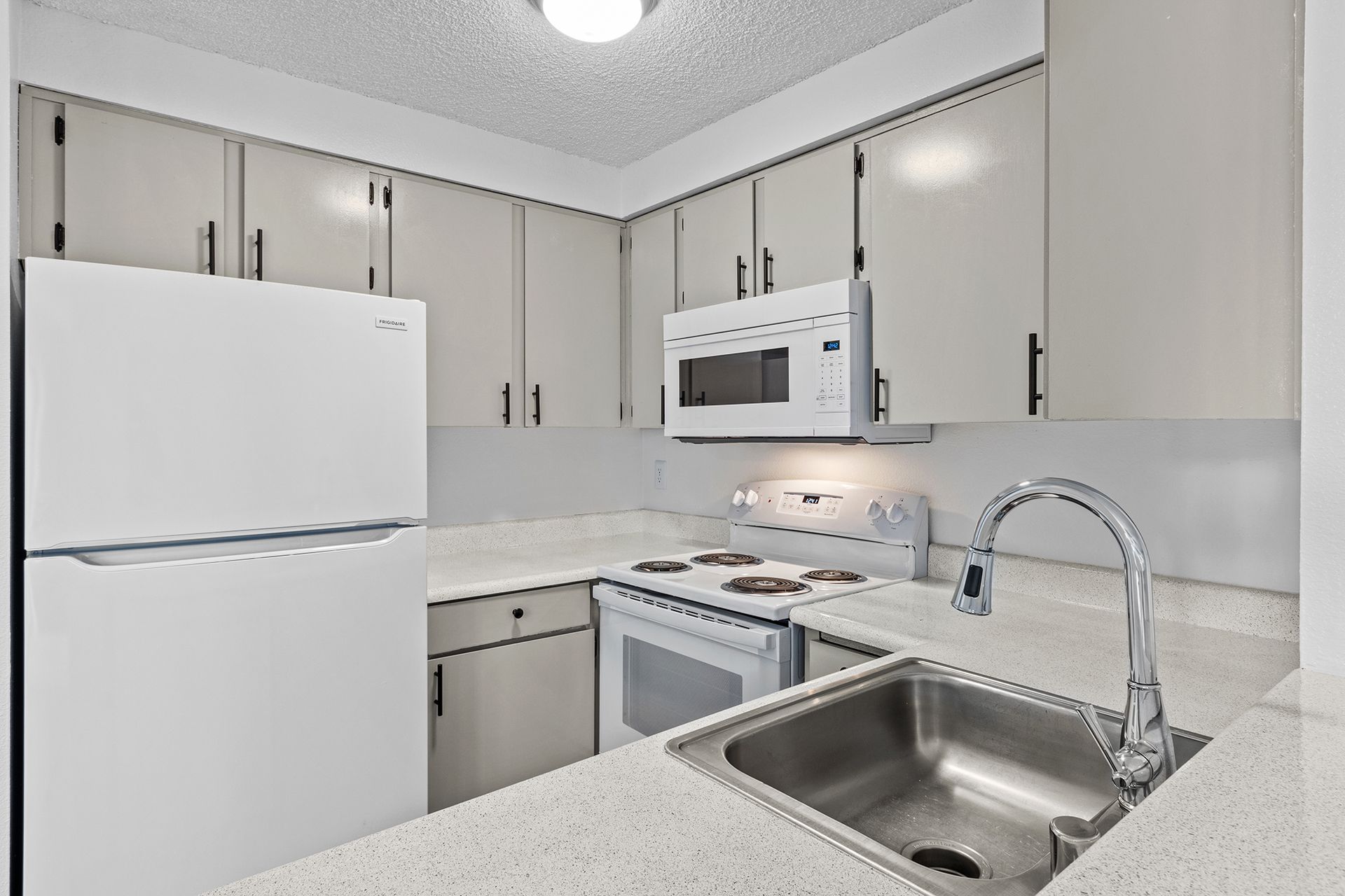 Kitchen with modern fixtures