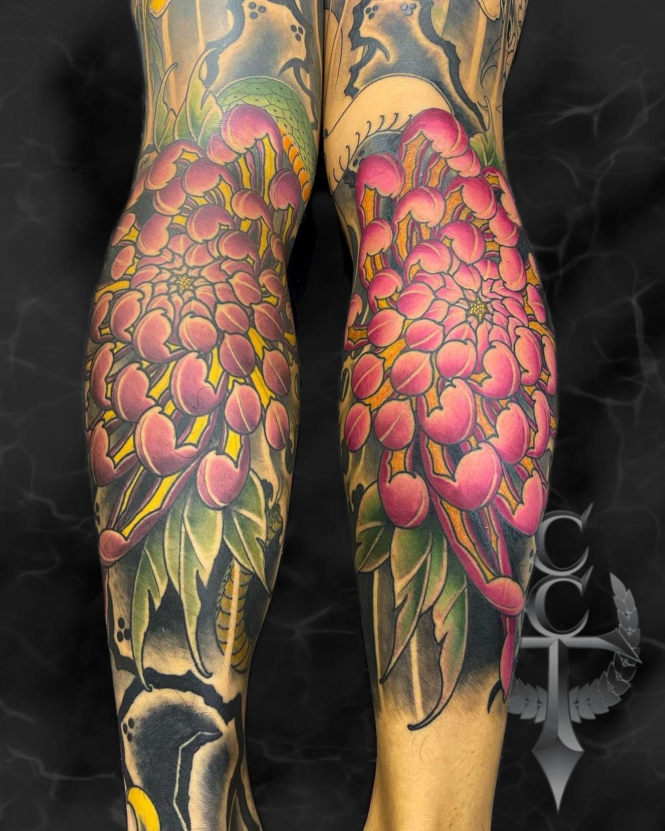A Colourful Tattoo Of Anonymous Mask And A Bird — Cairns City Tattoo In Cairns City, QLD