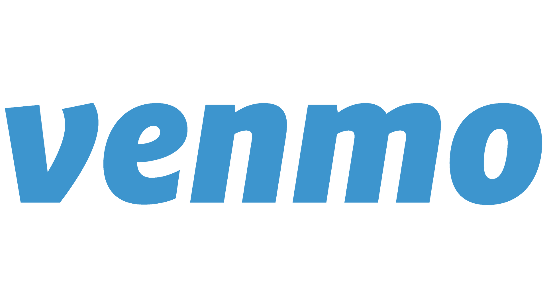 Blue Venmo logo on a white background