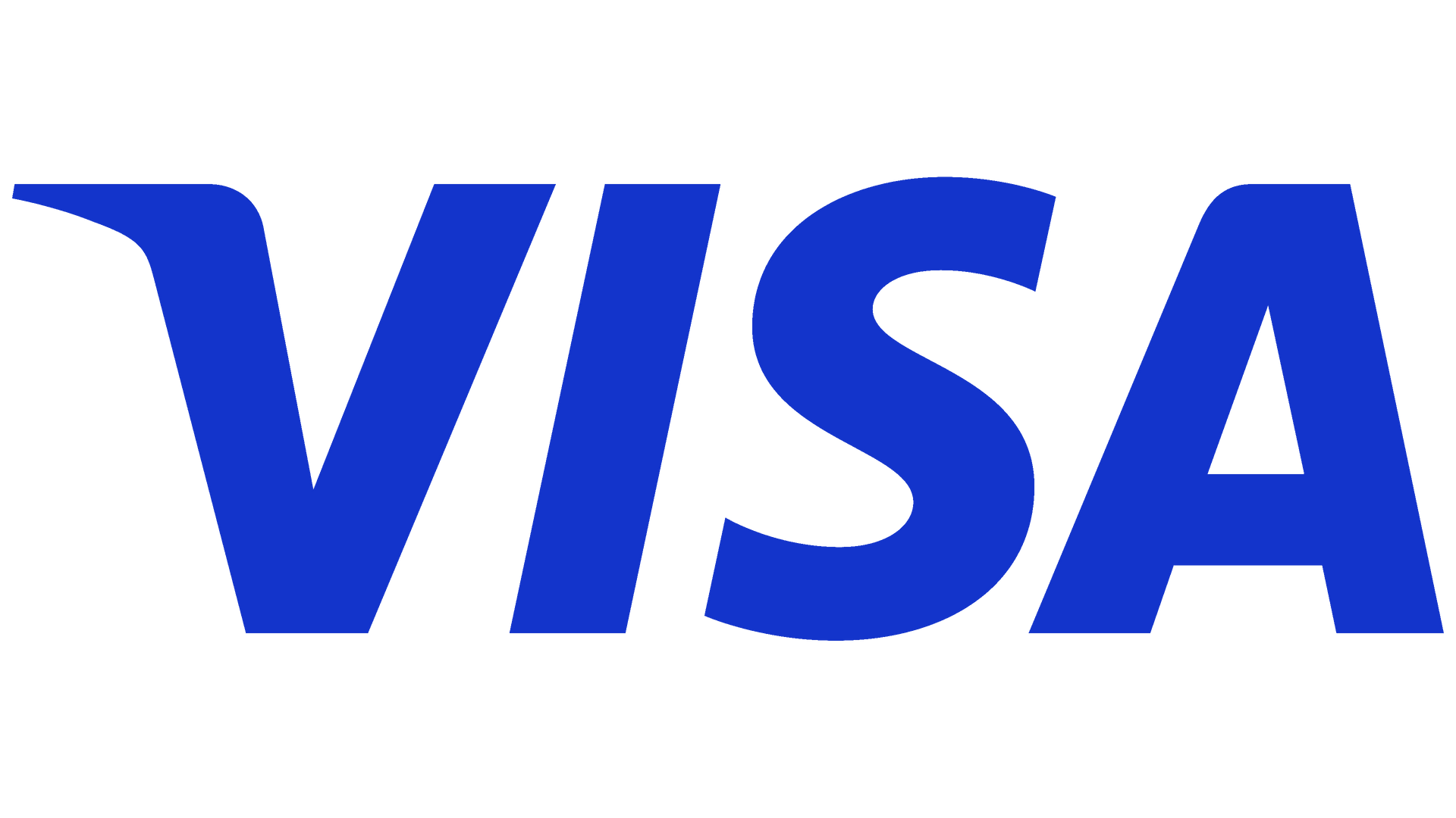 Blue Visa logo on a white background