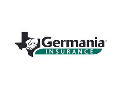 The logo for germania insurance shows a handshake between two people.