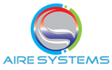 Aire Systems logo with a multicolor circular emblem and blue text