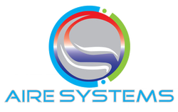 Aire Systems logo with a multicolor circular emblem and blue text