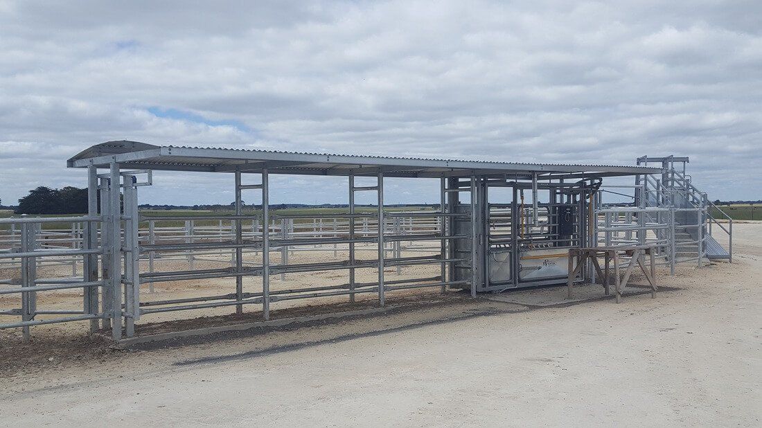 Shed Addition - Roof over cattle crush including raceway