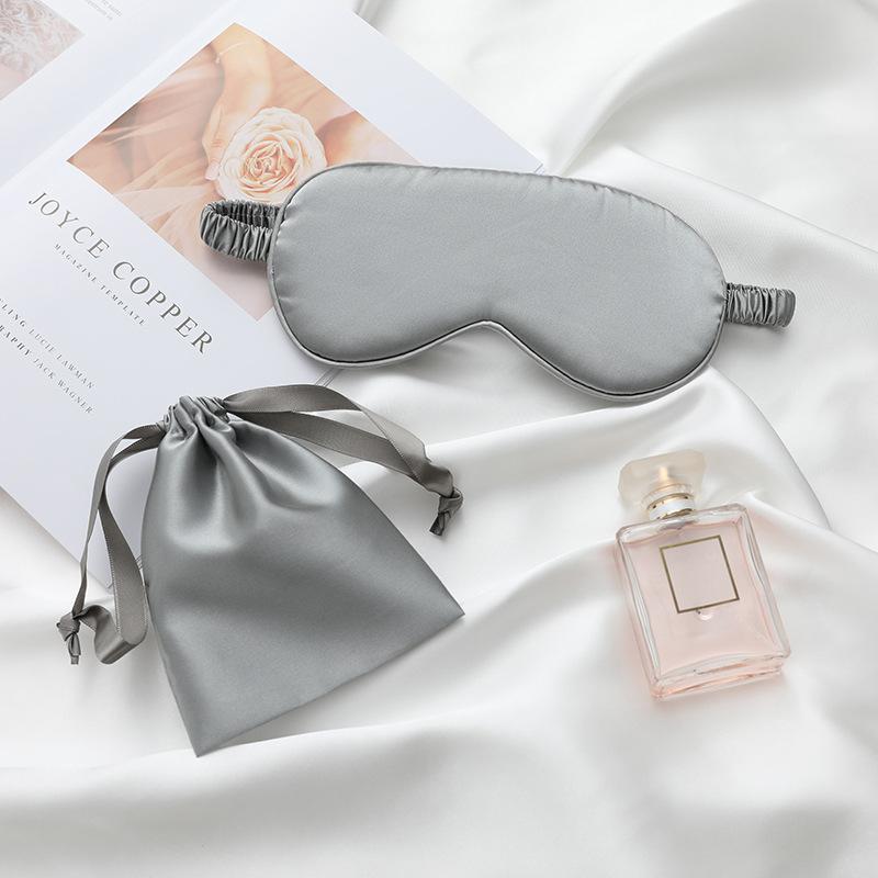 Fathers Day Gift Set, Unisex Gift For Men & Women Silver Satin Sleep Mask Set