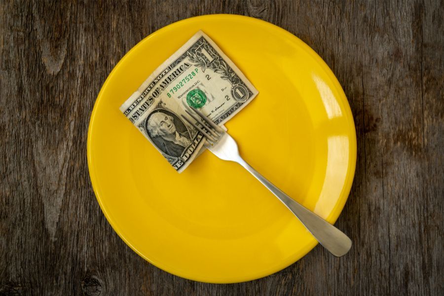 money above the plate