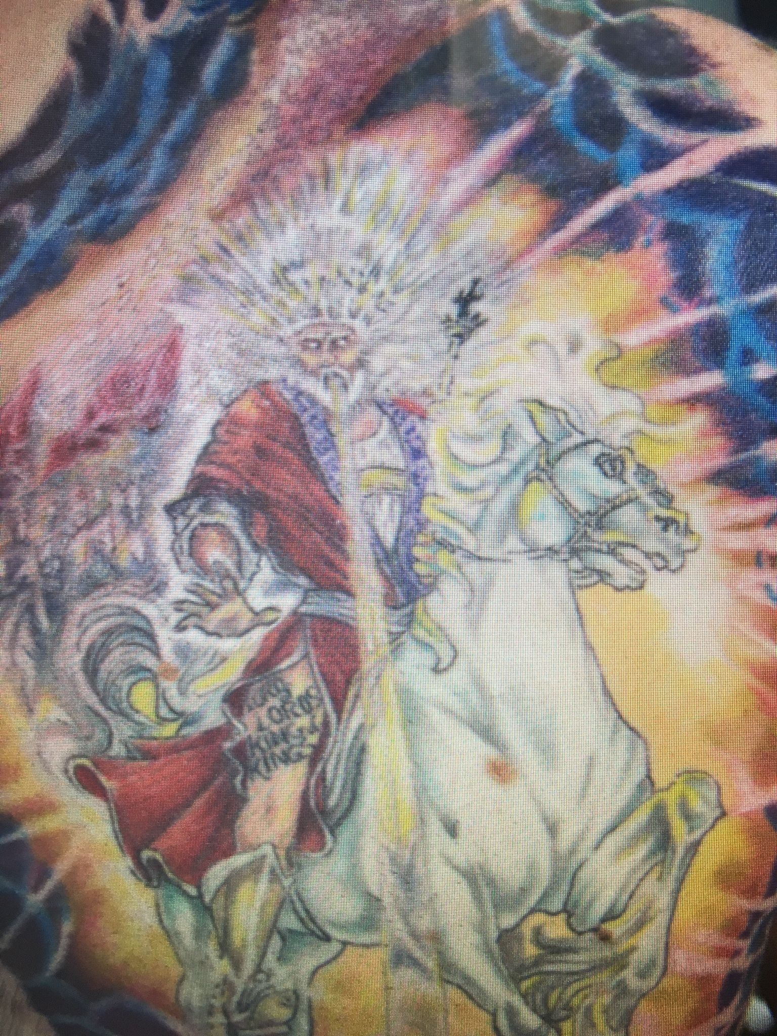A close up of a tattoo on a person 's arm.