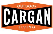 Caragan Outdoor Living logo in black, white, and orange with bold text