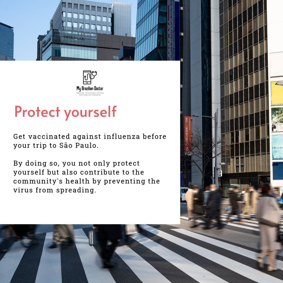 Update your influenza vaccination before traveling to Sao Paulo