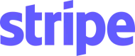 Stripe logo in purple lowercase letters on a white background