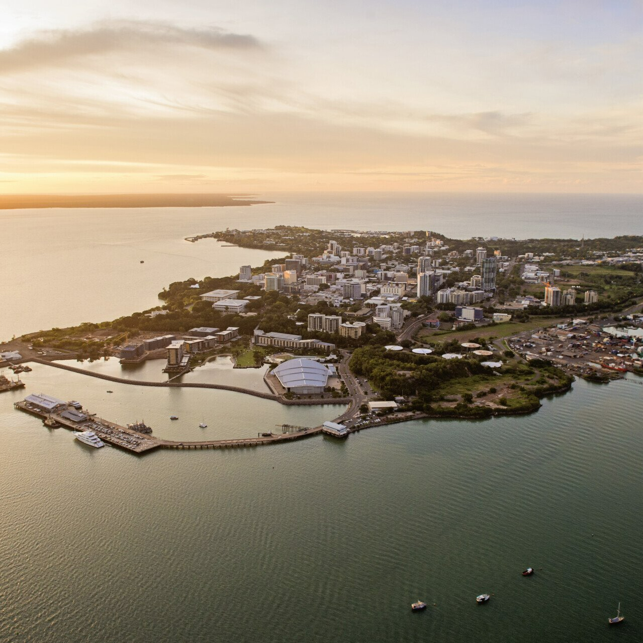 Darwin Waterfront aerial view