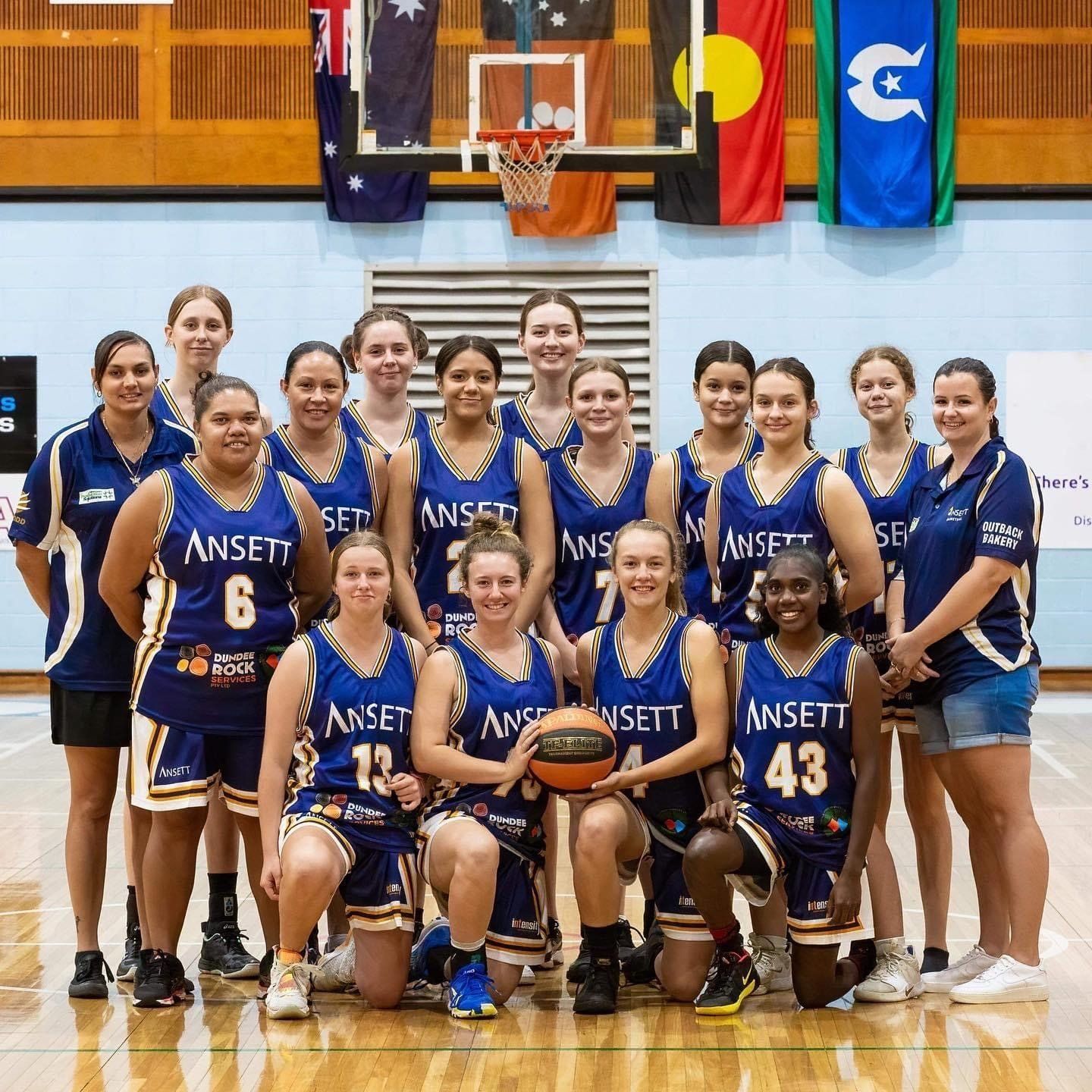 Chartair's team member Jaylene and her basketball team