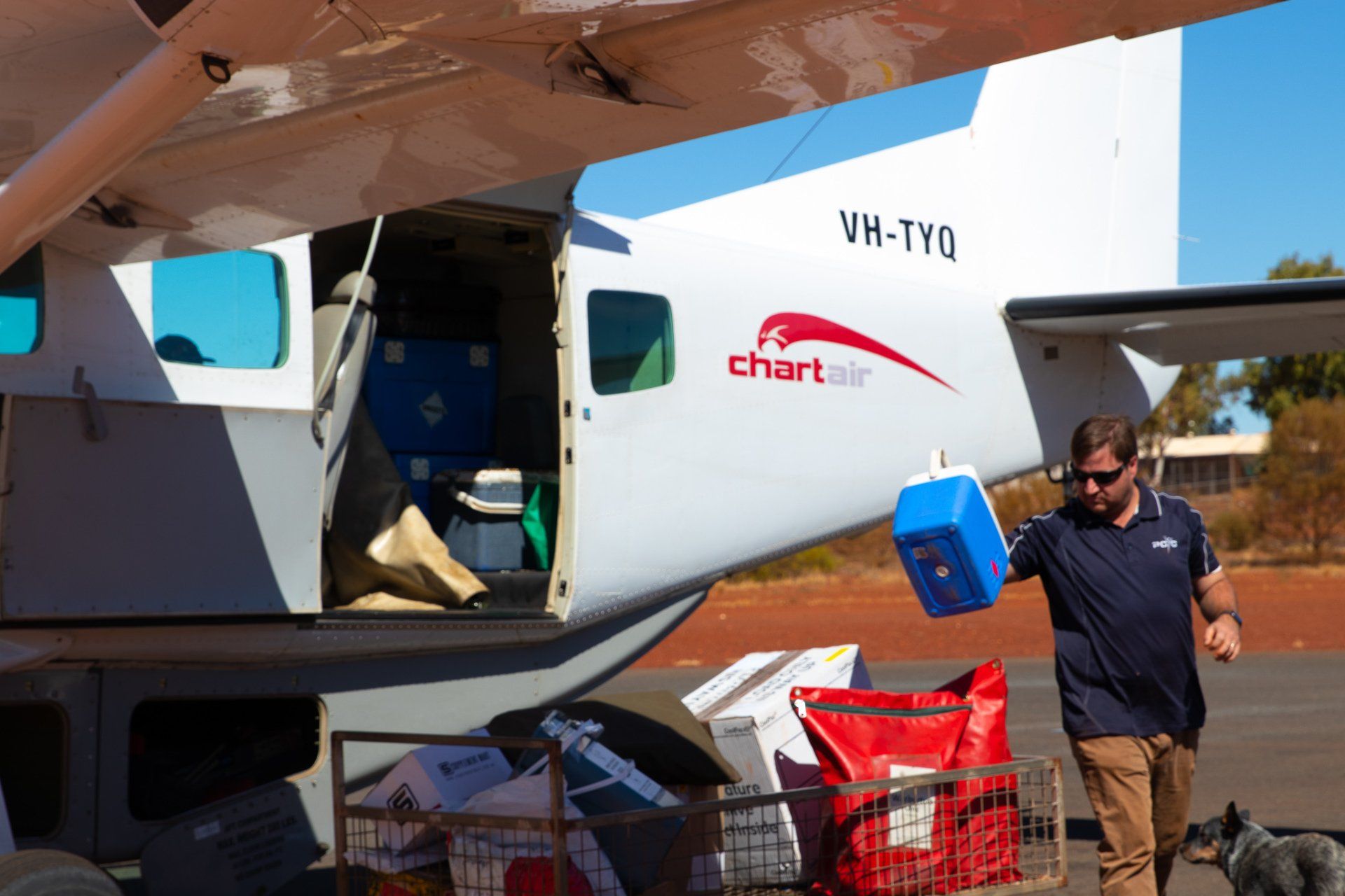 Chartair Mail Plane in Wingellina