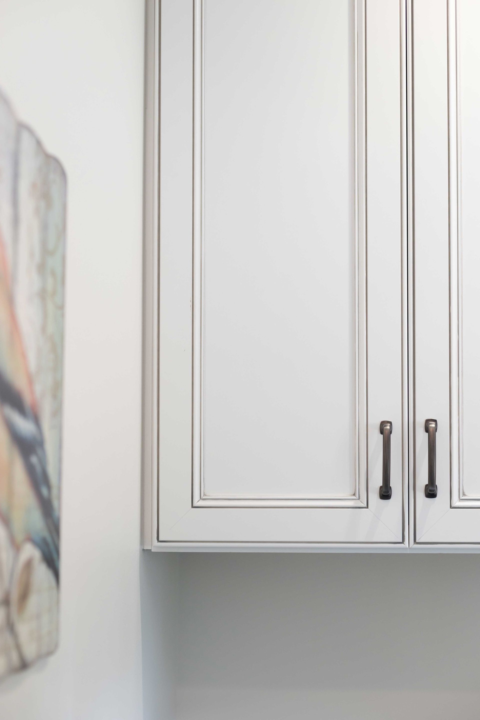 Waypoint Painted Pewter Glaze Cabinets