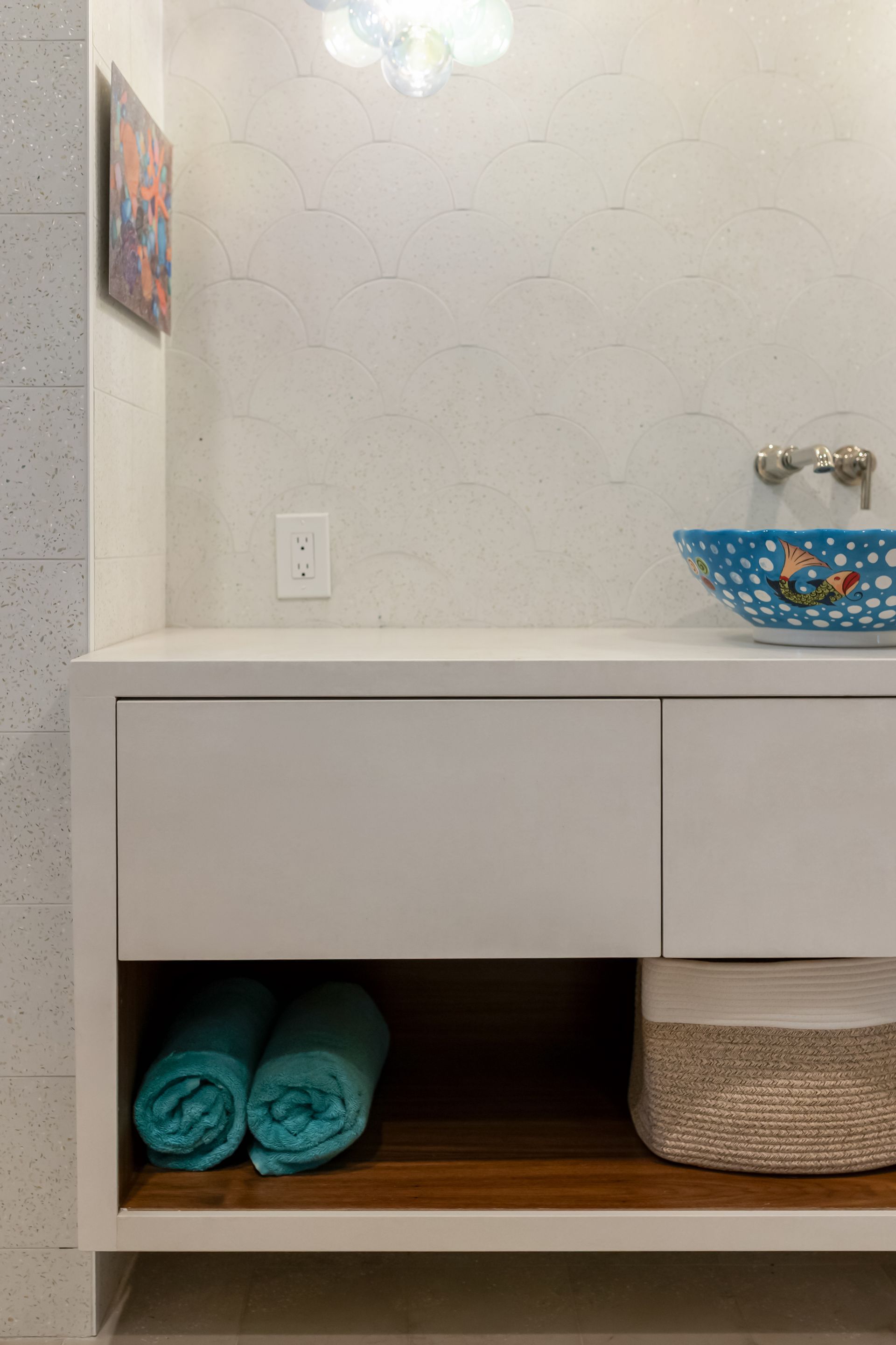 NeoLith Iron Frost Satin Vanity Top and Drawer Fronts