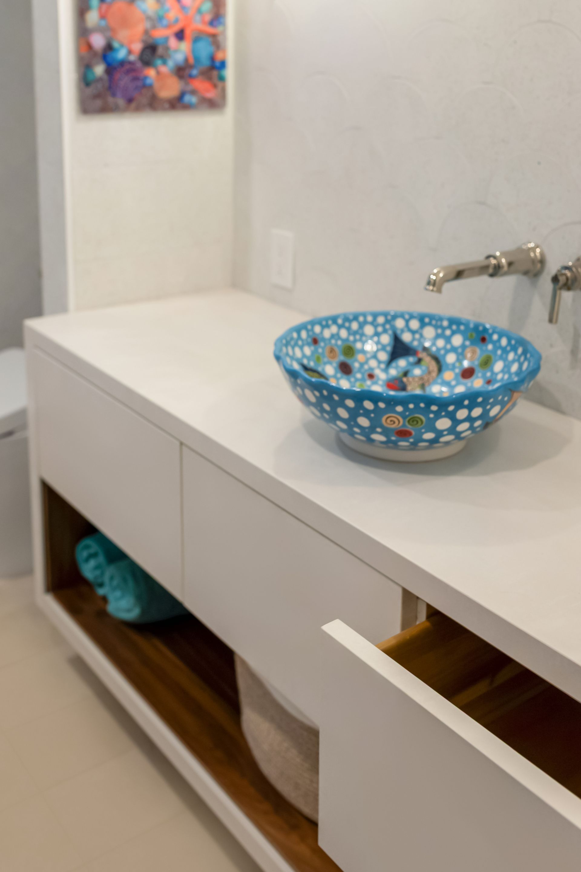 NeoLith Iron Frost Satin Vanity Top and Drawer Fronts