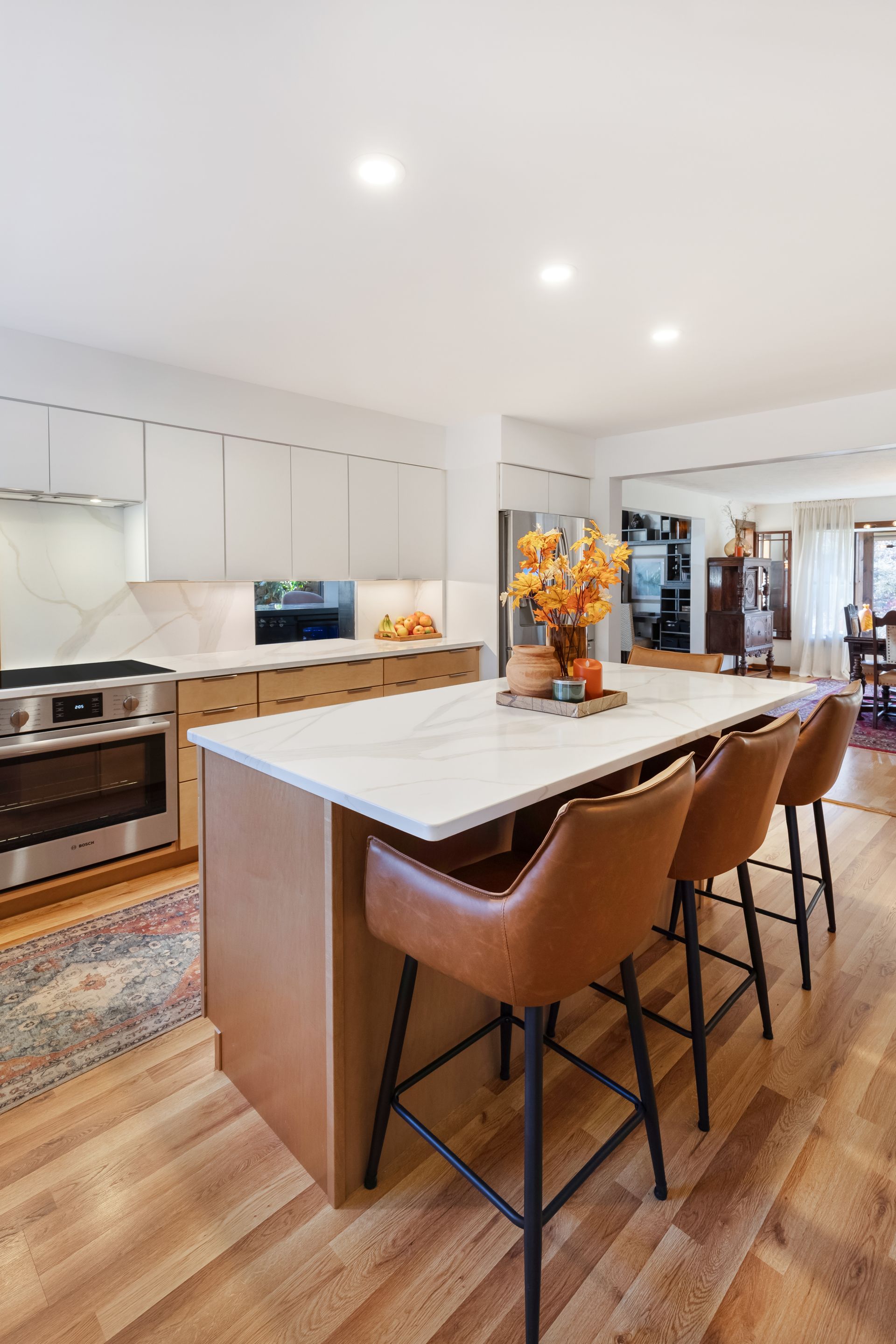 Vision Calacatta Gala Quartz Island, Countertops, and Backsplash