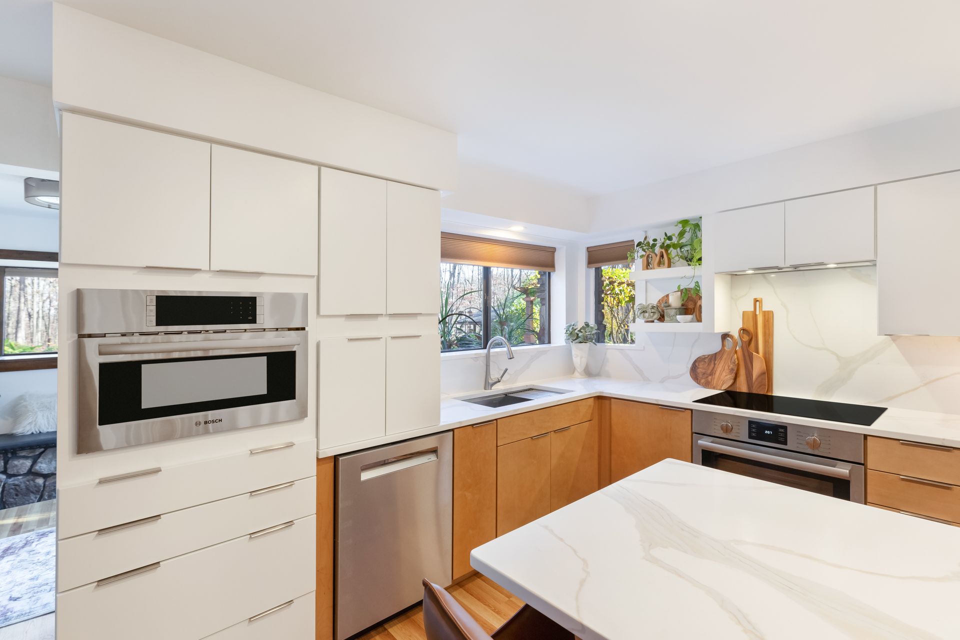 Vision Calacatta Gala Quartz Island, Countertops, and Backsplash