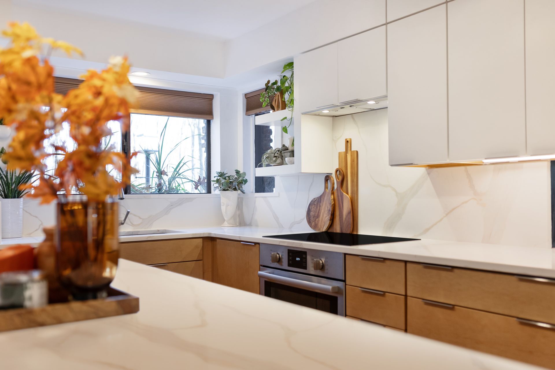 Vision Calacatta Gala Quartz Island, Countertops, and Backsplash
