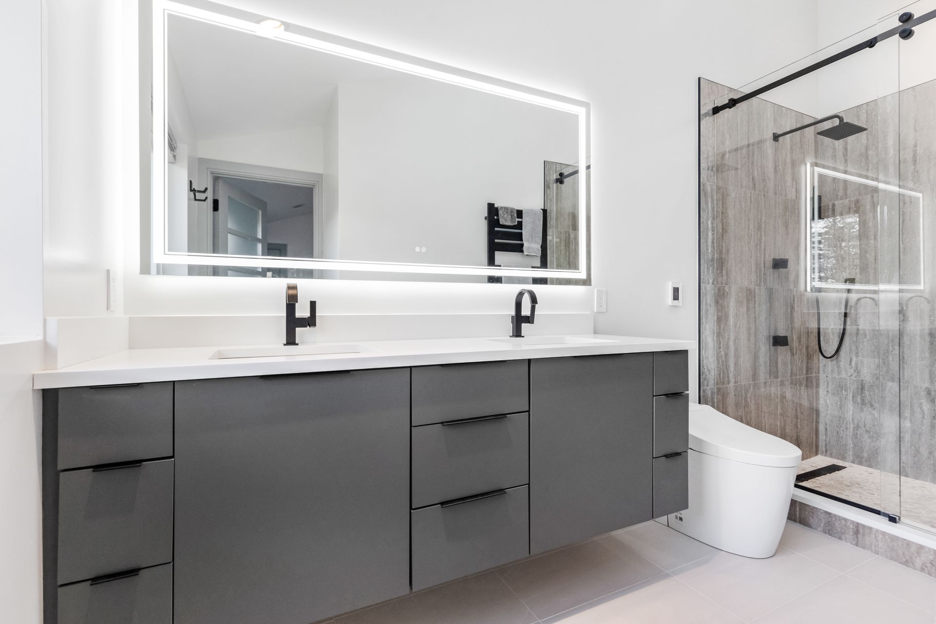 Durasupreme Bria Cabinets with Chroma Door in Painted Storm Grey