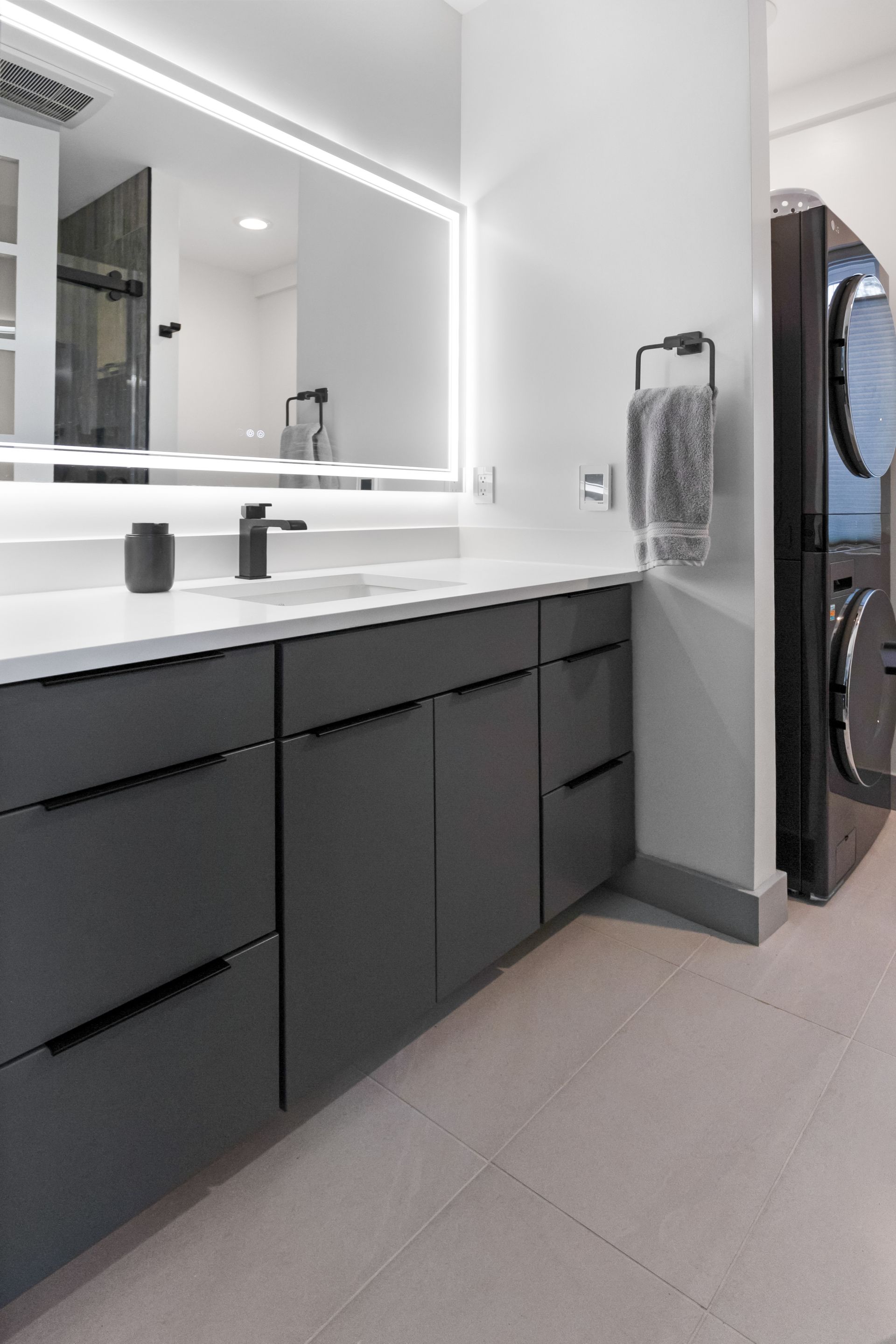 Durasupreme Bria Cabinets with Chroma Door in Painted Storm Grey