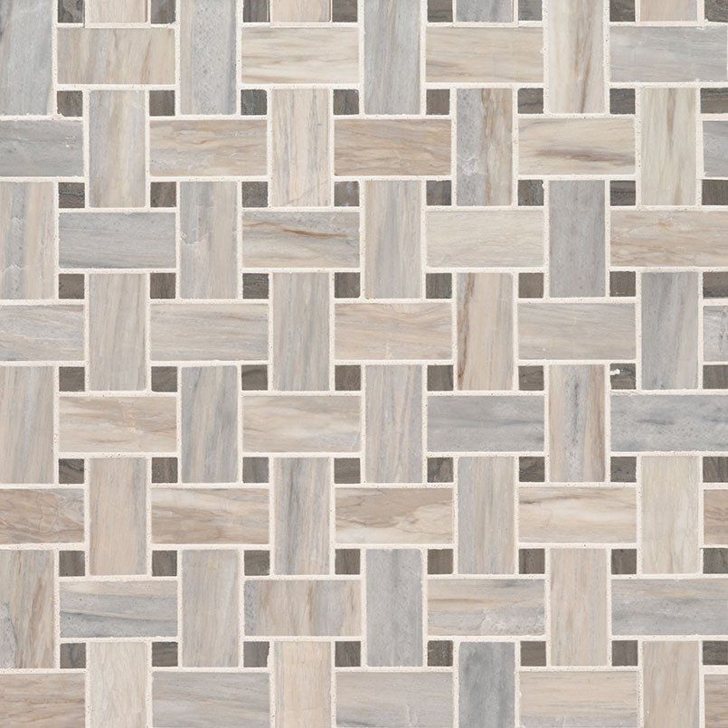 Angora Basketweave Polished Tile