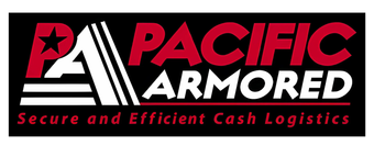 Logo for Pacific Armored, a cash logistics company. Features