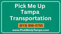 A green sign that says pick me up tampa