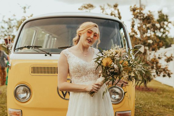 VW Photo Bus setup at a wedding near Chattanooga, Tennessee