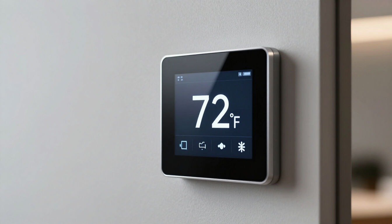 Modern Smart Thermostat Display