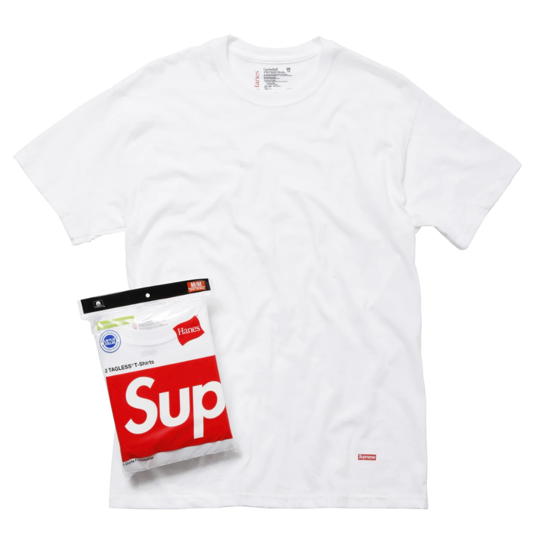 Supreme pack 3 t shirts x Hanes talla M