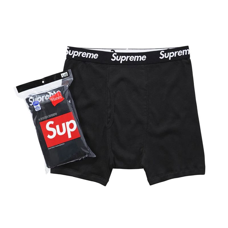 Supreme pack 4 bóxeres tagless x Hanes talla M
