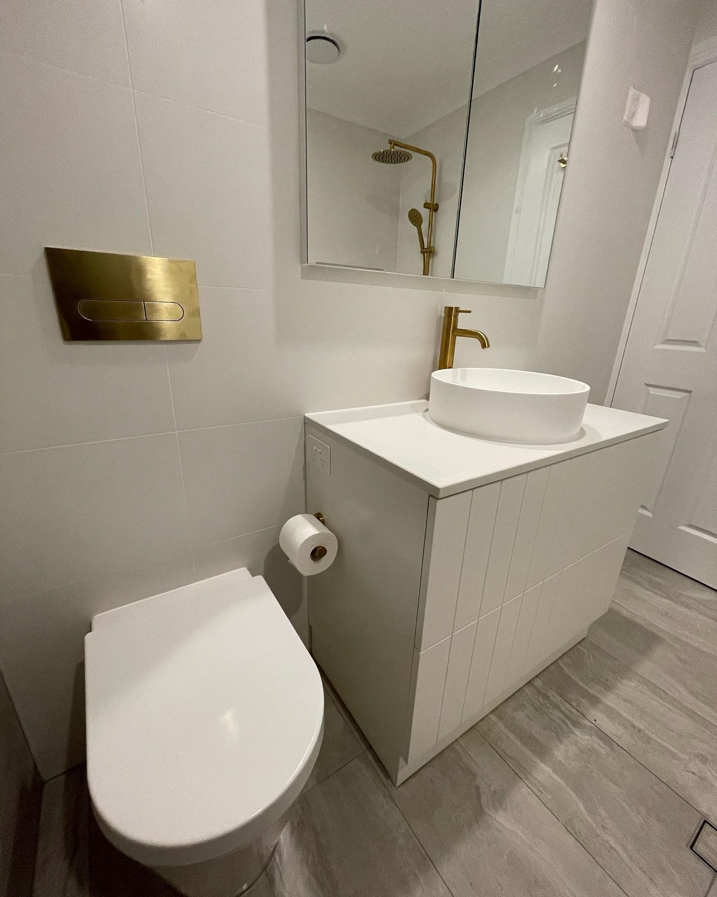 Renovated Bathroom With a Sleek White Toilet