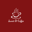 Sweet & Coffee logo i hvid