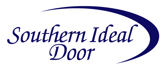 Southern Ideal Door logo in blue italic text with a curved blue swoosh