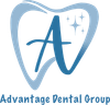 A blue, stylized tooth icon containing a large letter