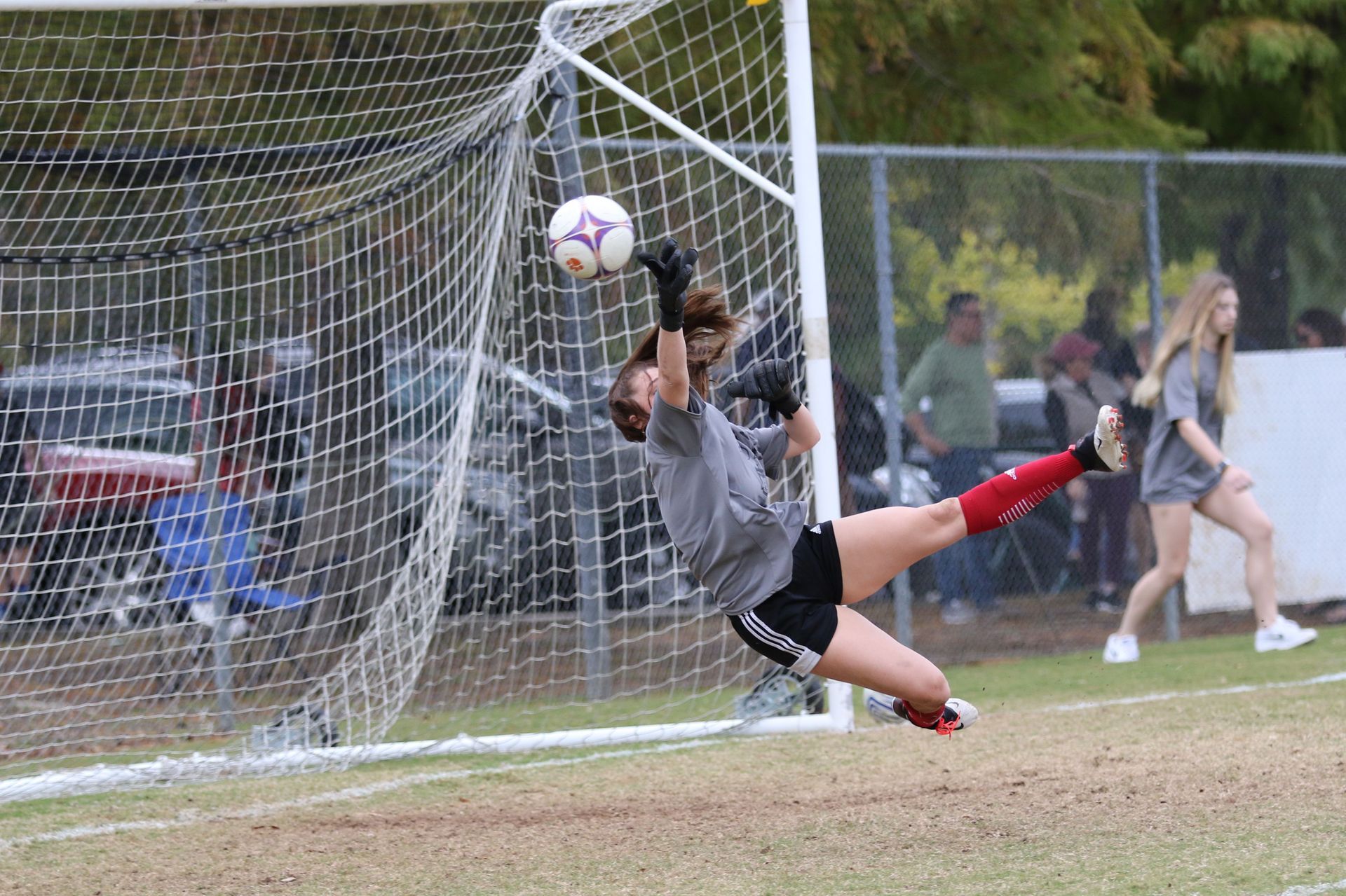 A female soccer goalie for Southern Crescent Goalkeeper Academy