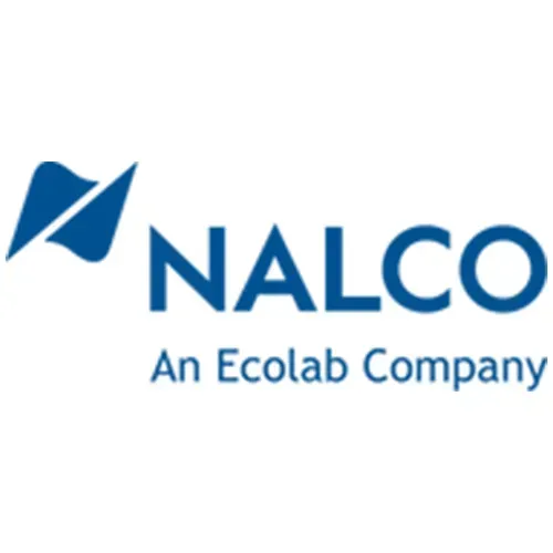 NALCO logo in blue with “An Ecolab Company” tagline