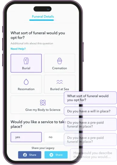 A smartphone app screen titled