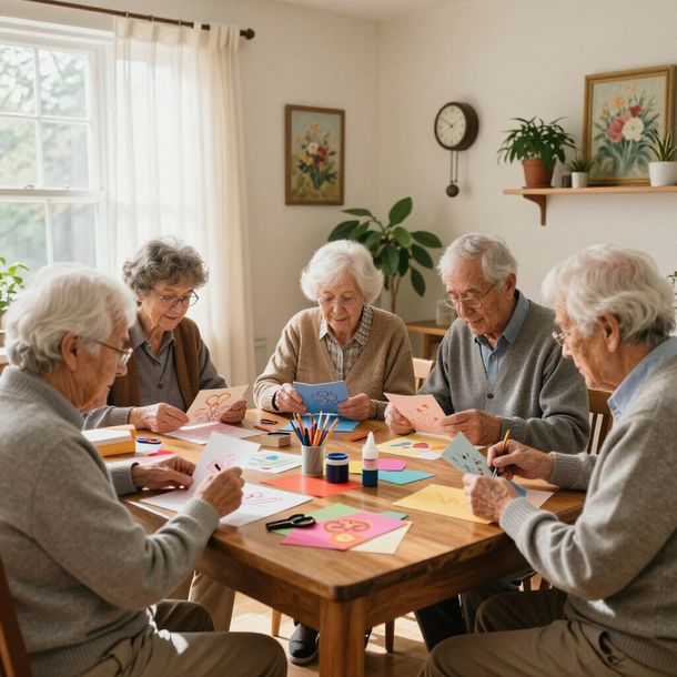 Stock of residents at a table