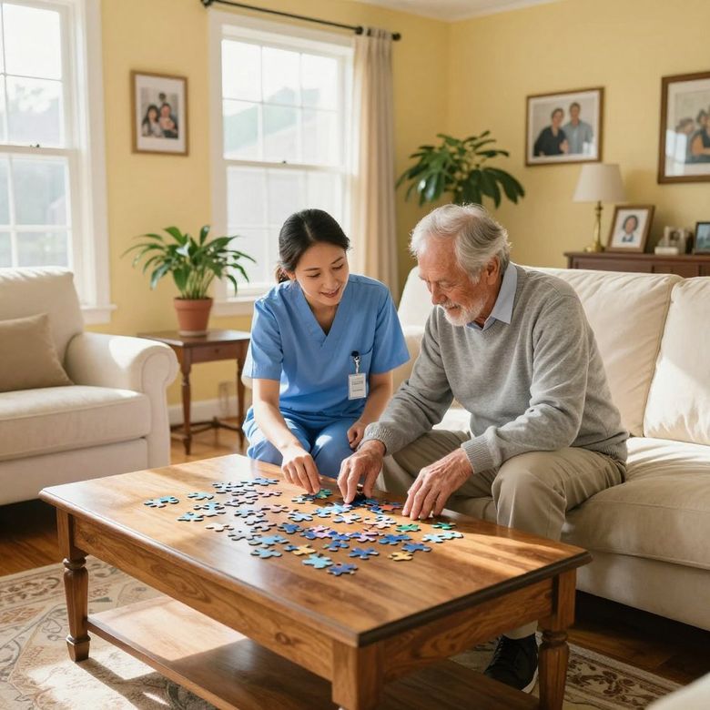 Stock - Resident with Caregiver