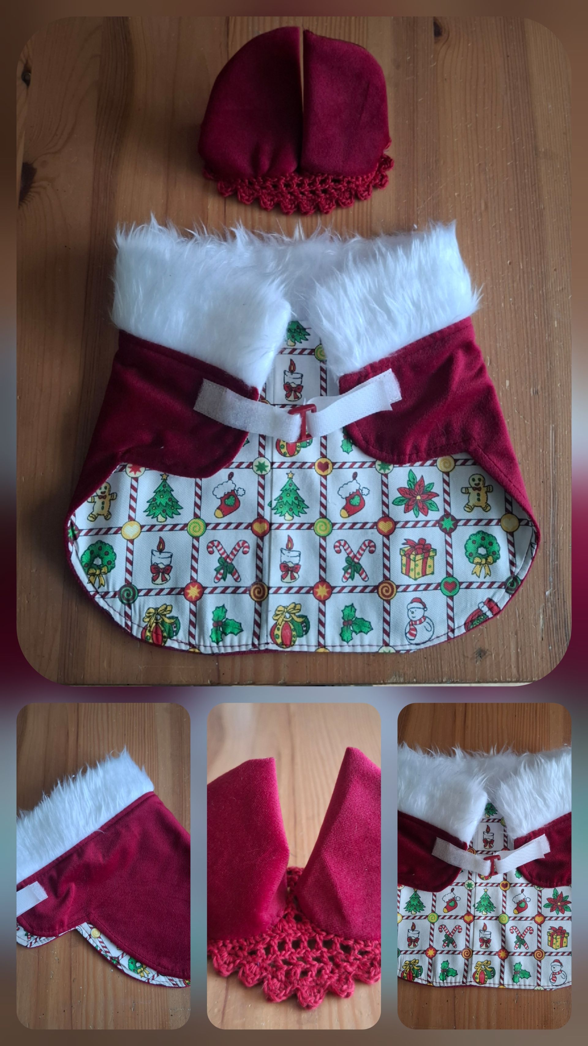 Rood kerst setje voor hobbyhorse / stokpaard