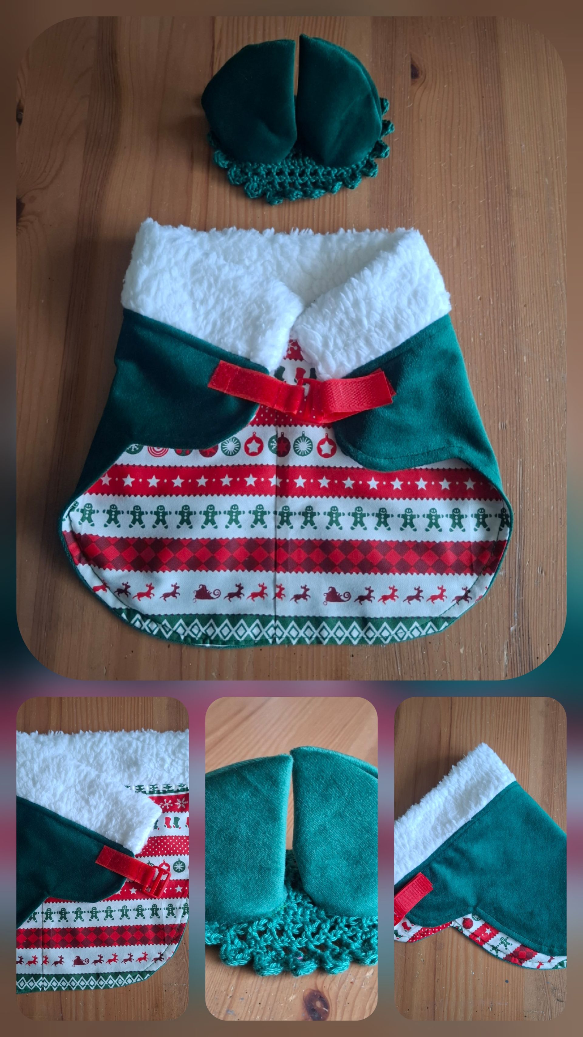 Groen kerst setje voor je hobbyhorse / stokpaard