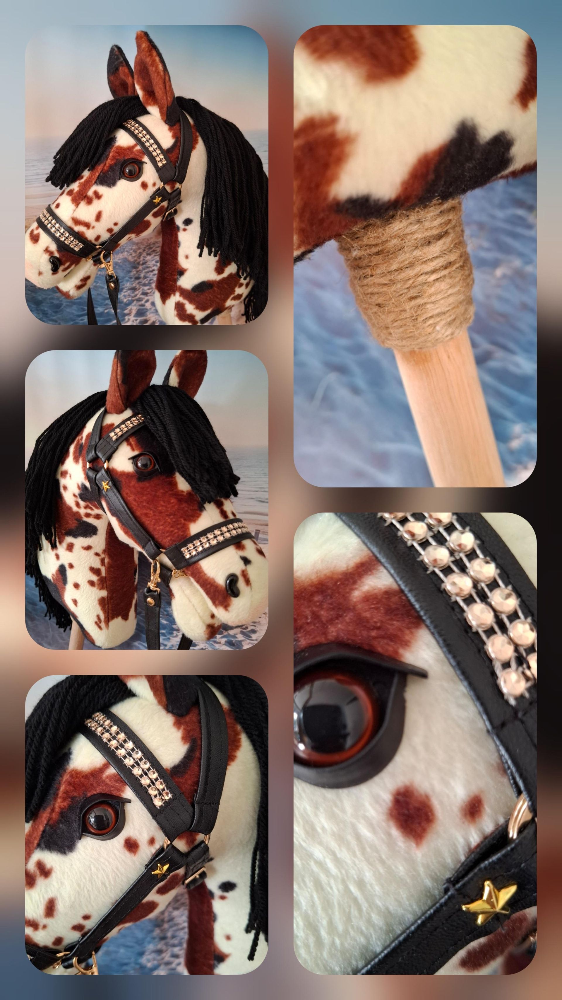 Mooie Painted hobbyhorse van uitstekende kwaliteit!