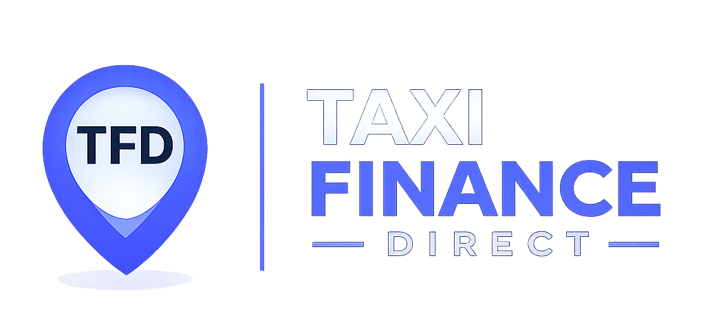 taxi finance direct logo 3 droplets and car
