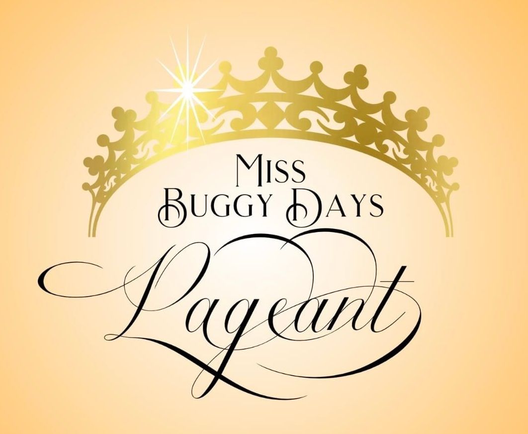 Barnesville Buggy Days logo with teal lettering and a vintage horse-drawn buggy illustration