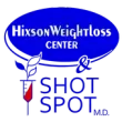 The logo for the hixson weight loss center and shot spot m.d.