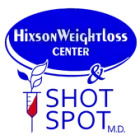 The logo for the hixson weight loss center and shot spot m.d.