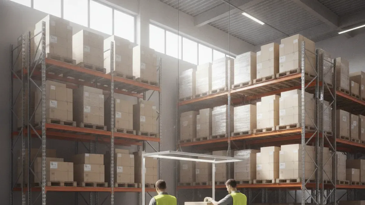 Warehouse manager reviewing a temp to hire candidate slate with a staffing coordinator