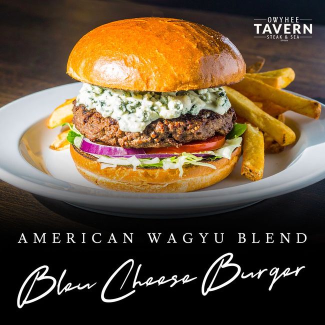 Burgers at Owyhee Tavern Downtown Boise Lunch